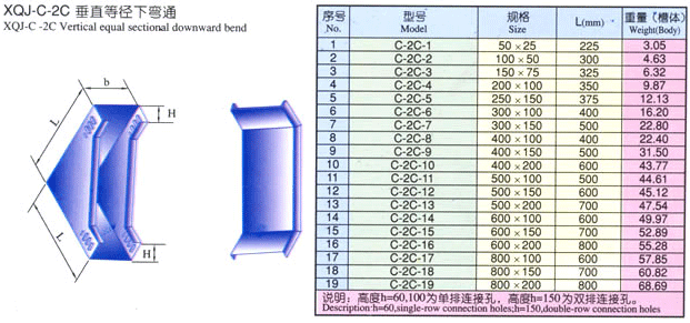 XQJ-C-2C垂直等徑下彎通