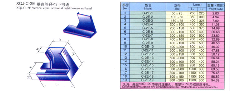 XQJ-C-2E垂直等徑右下彎通