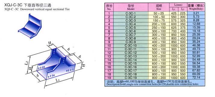 XQJ-C-3C下垂直等徑三通